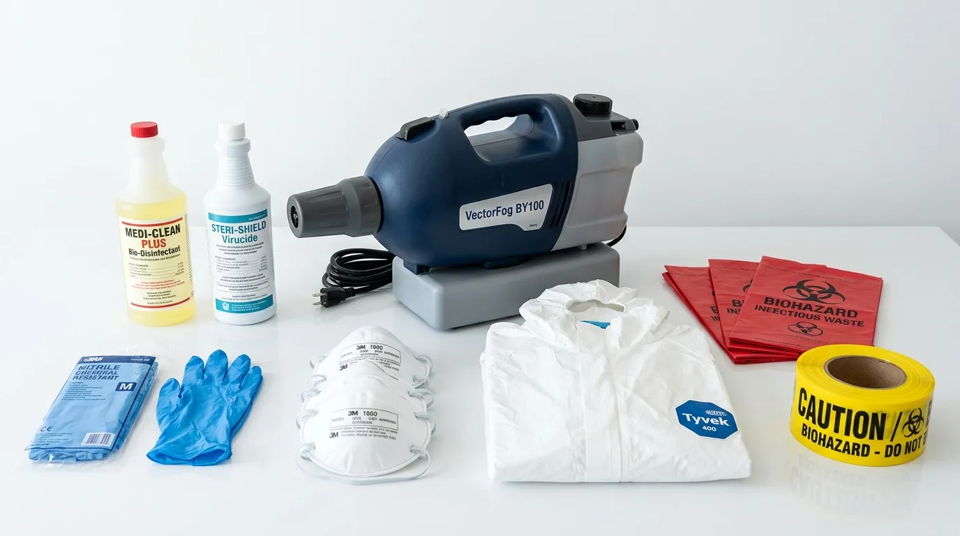 Professional biohazard remediation crew working in Valrico